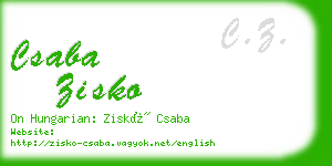 csaba zisko business card
